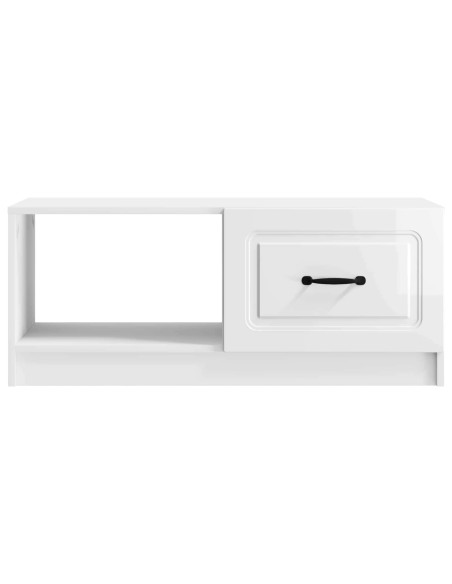 Tavolino da salotto Bianco Lucido 90 x 50 x 37 cm