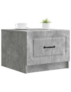 Tavolino da salotto con cassetto Grigio Cemento 49 x 50 x 37 cm 2