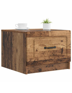 Tavolino da salotto con cassetto Legno antico 49 x 50 x 37 cm 2