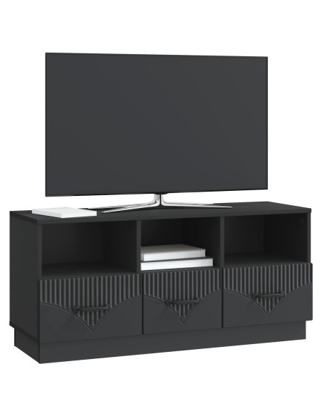 Mobile TV Nero 102 x 34,5 x 47 cm Legno ingegnerizzato