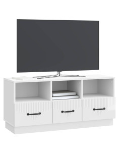 Mobile TV Bianco Lucido 102 x 34,5 x 47 cm Legno ingegnerizzato 2