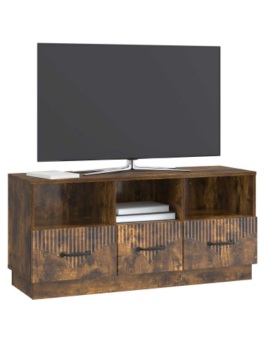 Mobile TV Rovere Fumo 102 x 34,5 x 47 cm Legno ingegnerizzato