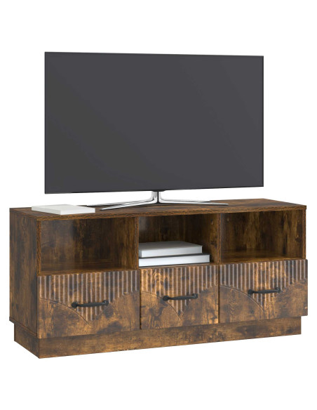 Mobile TV Rovere Fumo 102 x 34,5 x 47 cm Legno ingegnerizzato