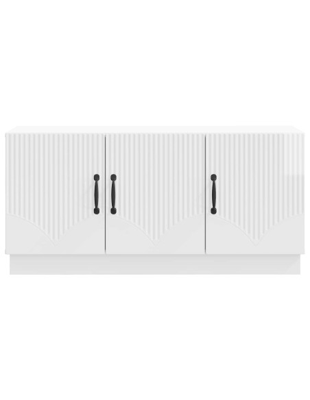 Mobile TV Bianco Lucido 99 x 34,5 x 47 cm Legno ingegnerizzato