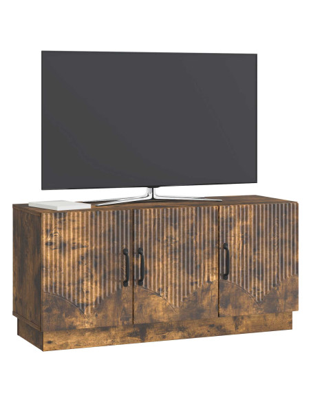 Mobile TV Rovere Fumo 99 x 34,5 x 47 cm Legno ingegnerizzato