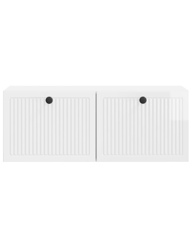 Mobile Porta TV da Muro Bianco Lucido 78,5 x 31 x 30 cm