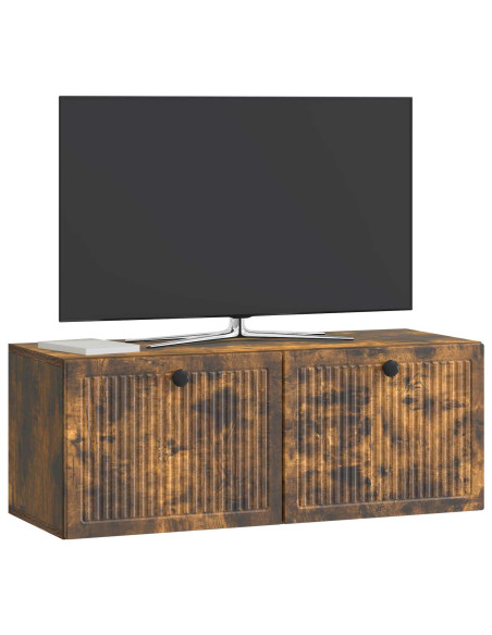 Mobile Porta TV da Muro Rovere Fumo 78,5 x 31 x 30 cm