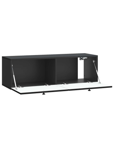 Mobile Porta TV da Muro Montaggio a parete Nero 98 x 31 x 30 cm
