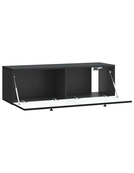 Mobile Porta TV da Muro Montaggio a parete Nero 98 x 31 x 30 cm