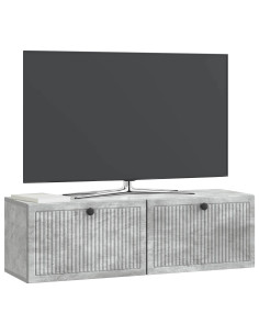 Mobile Porta TV da Muro Grigio Cemento 98 x 31 x 30 cm 2