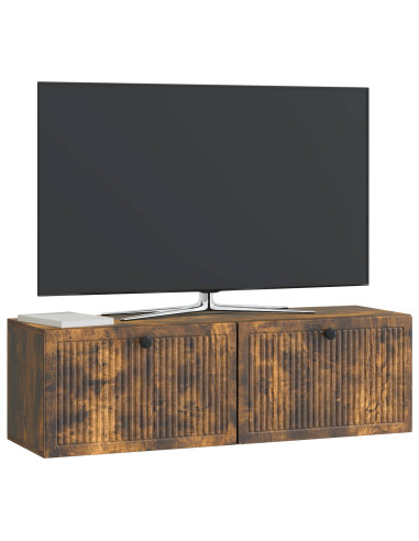 Mobile Porta TV da Muro Rovere Fumo 98 x 31 x 30 cm