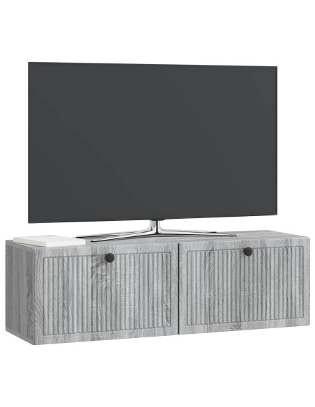 Mobile Porta TV da Muro Grigio Sonoma 98 x 31 x 30 cm