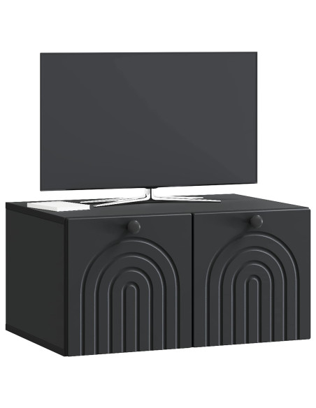 Mobile Porta TV da Muro Nero 59,5 x 41 x 30 cm