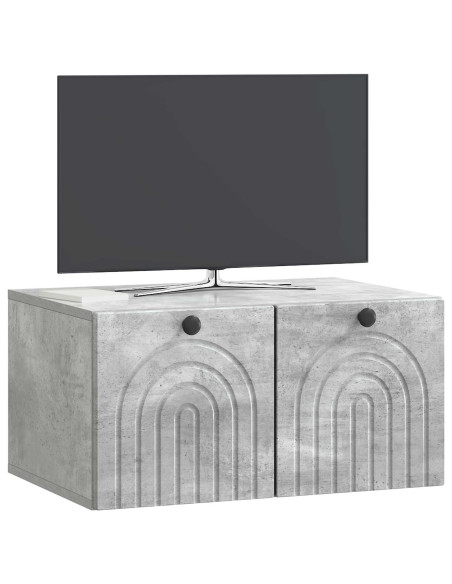 Mobile Porta TV da Muro Grigio Cemento 59,5 x 41 x 30 cm