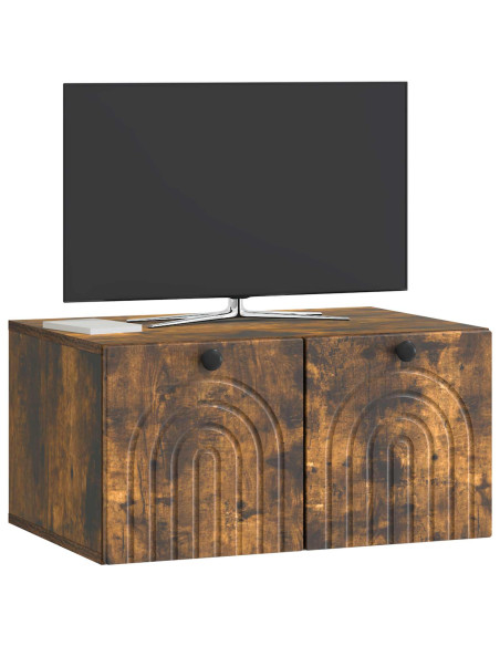 Mobile Porta TV da Muro Rovere Fumo 59,5 x 41 x 30 cm