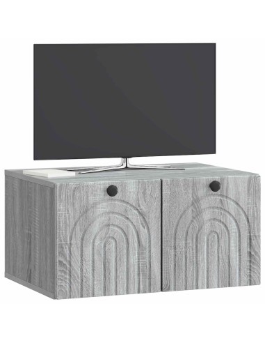Mobile Porta TV da Muro Grigio Sonoma 59,5 x 41 x 30 cm