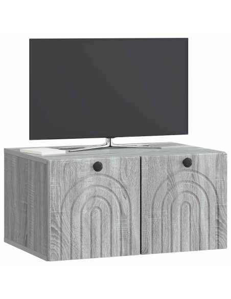 Mobile Porta TV da Muro Grigio Sonoma 59,5 x 41 x 30 cm