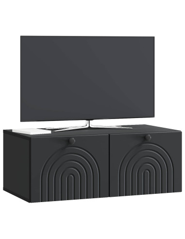 Mobile Porta TV da Muro Nero 78,5 x 41 x 30 cm