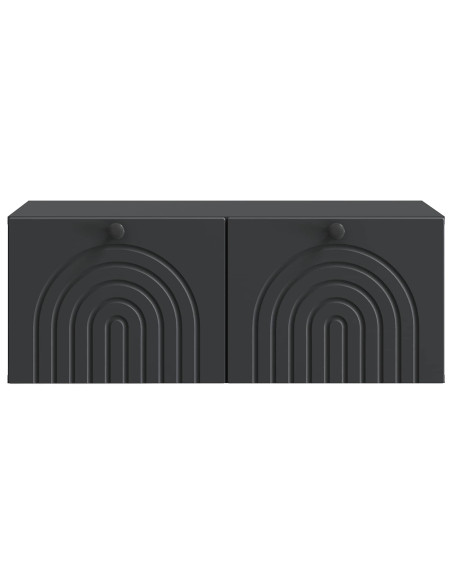 Mobile Porta TV da Muro Nero 78,5 x 41 x 30 cm