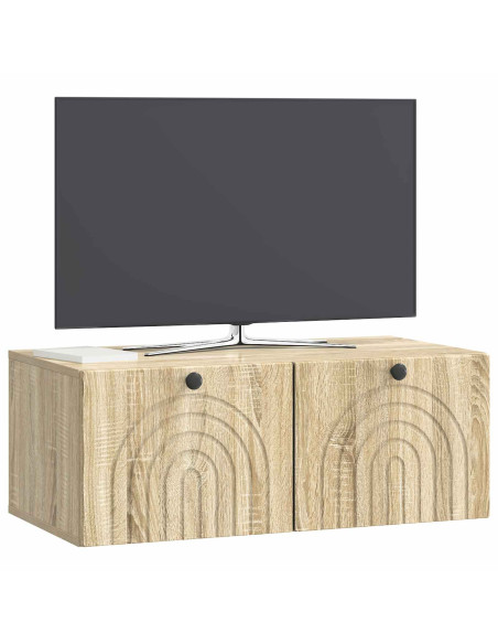 Mobile Porta TV da Muro Rovere Sonoma 78,5 x 41 x 30 cm