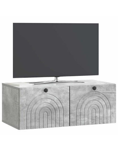 Mobile Porta TV da Muro Grigio Cemento 78,5 x 41 x 30 cm