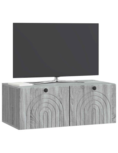 Mobile Porta TV da Muro Grigio Sonoma 78,5 x 41 x 30 cm