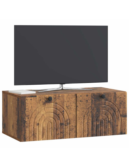 Mobile Porta TV da Muro Legno antico 78,5 x 41 x 30 cm