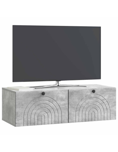 Mobile Porta TV da Muro Grigio Cemento 99 x 41 x 30 cm