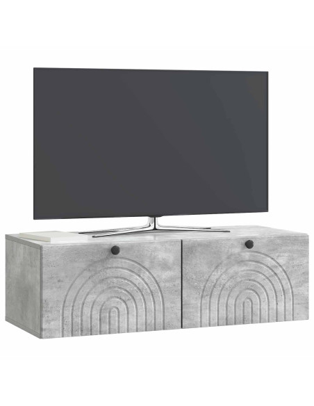 Mobile Porta TV da Muro Grigio Cemento 99 x 41 x 30 cm