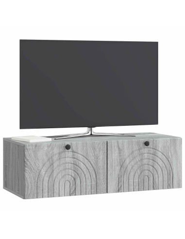 Mobile Porta TV da Muro Grigio Sonoma 99 x 41 x 30 cm