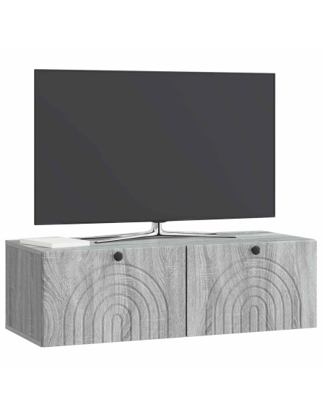 Mobile Porta TV da Muro Grigio Sonoma 99 x 41 x 30 cm
