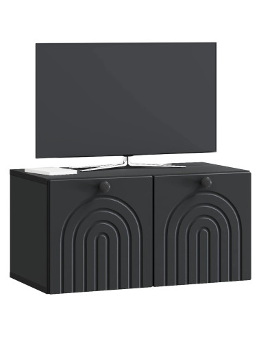 Mobile Porta TV da Muro Nero 59,5 x 31 x 30 cm