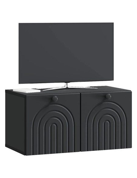 Mobile Porta TV da Muro Nero 59,5 x 31 x 30 cm