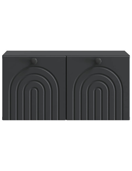 Mobile Porta TV da Muro Nero 59,5 x 31 x 30 cm