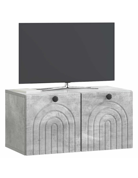 Mobile Porta TV da Muro Grigio Cemento 59,5 x 31 x 30 cm
