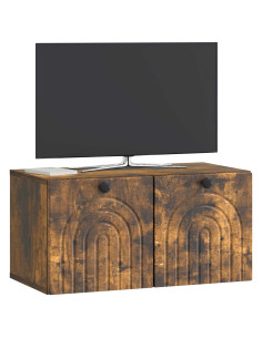 Mobile Porta TV da Muro Rovere Fumo 59,5 x 31 x 30 cm 2