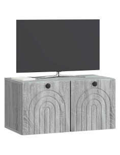 Mobile Porta TV da Muro Grigio Sonoma 59,5 x 31 x 30 cm 2