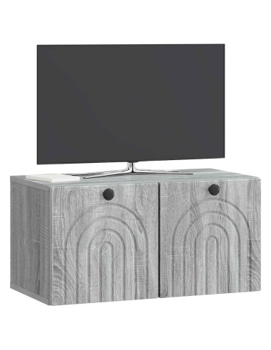 Mobile Porta TV da Muro Grigio Sonoma 59,5 x 31 x 30 cm