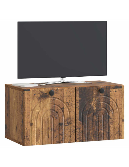 Mobile Porta TV da Muro Legno antico 59,5 x 31 x 30 cm