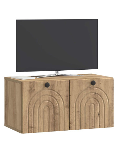 Mobile Porta TV da Muro Rovere Artigianale 59,5 x 31 x 30 cm