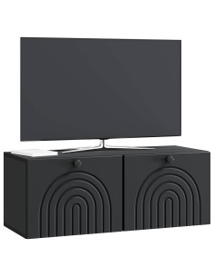 Mobile Porta TV da Muro Nero 78,5 x 31 x 30 cm 2