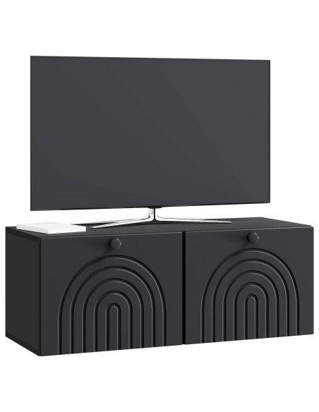 Mobile Porta TV da Muro Nero 78,5 x 31 x 30 cm