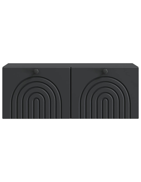 Mobile Porta TV da Muro Nero 78,5 x 31 x 30 cm