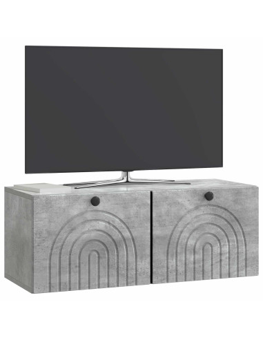 Mobile Porta TV da Muro Grigio Cemento 78,5 x 31 x 30 cm