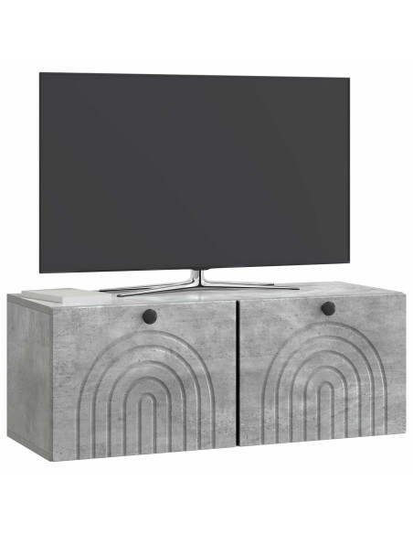 Mobile Porta TV da Muro Grigio Cemento 78,5 x 31 x 30 cm