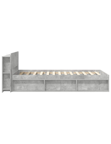 Telaio del letto con storage Grigio Cemento 75 x 190 cm