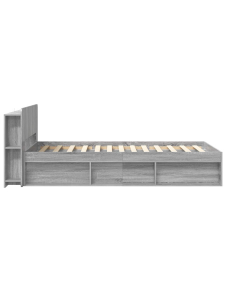 Telaio del letto con storage Sonoma grigio 75 x 190 cm