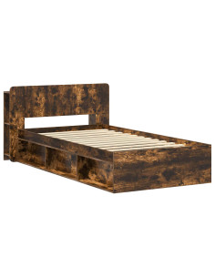 Telaio del letto con storage Rovere Fumo 75 x 190 cm 2