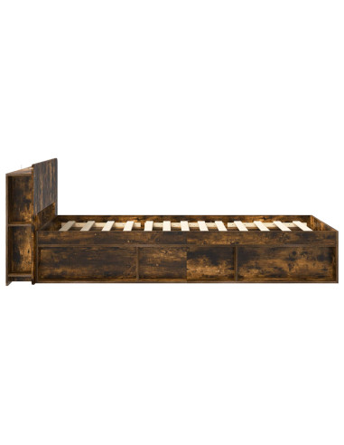 Telaio del letto con storage Rovere Fumo 75 x 190 cm