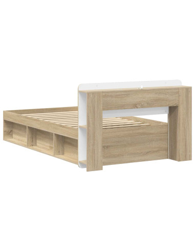 Telaio del letto con storage Rovere Sonoma 75 x 190 cm